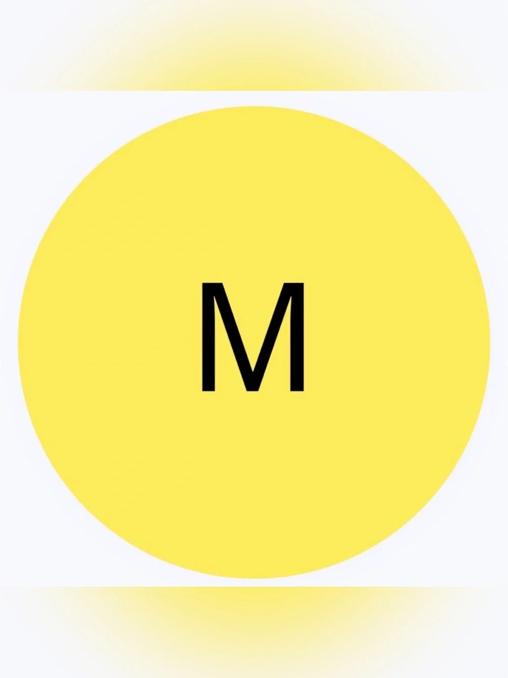 50 SHIPPING STICKERS - 2” ROUND - SIZE MEDIUM “M” - CLOTHING LABELS - YELLOW
